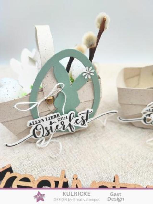Bundle Kulricke Stempel "Osterwünsche" & Stanze "Osterwünsche"