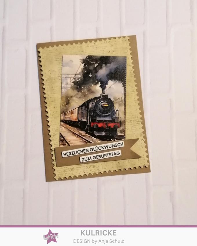 Kulricke Stempelset "Geburtstags Label" Clear Stamp