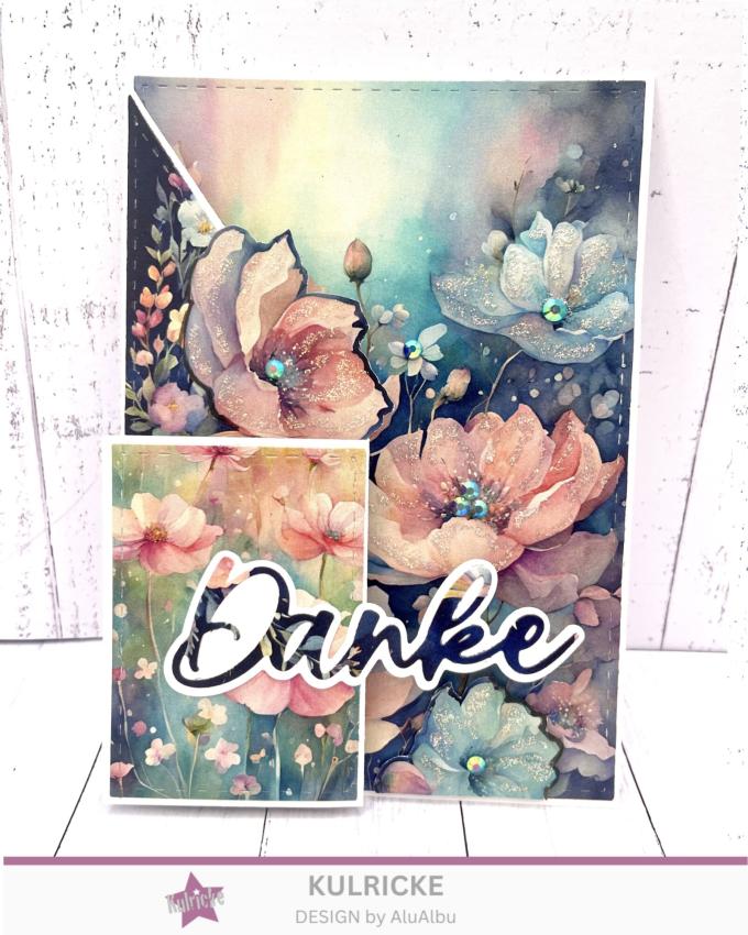 Kulricke Stanzschablone "Danke mit Schatten" Craft Die