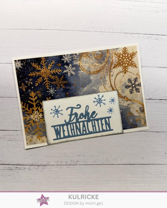 Kulricke Stanzschablone "Frohe Weihnachten Block" Craft Die 