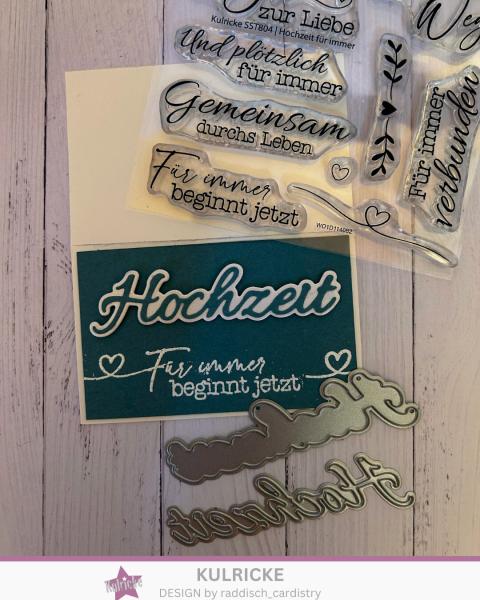 Kulricke Stempel "Hochzeit für Immer" 10x10cm Clear Stamp
