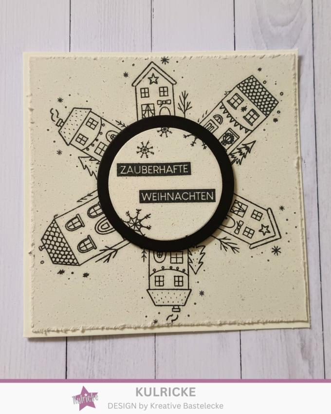 Kulricke Stempelset "Winterhäuschen" 10x10cm Clear Stamp 