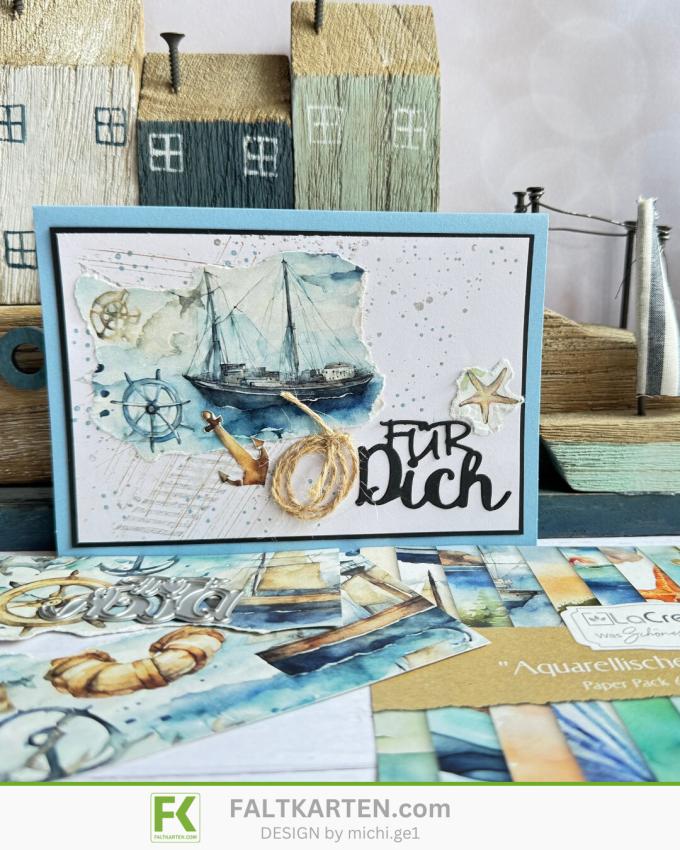 LaCreativ - Designpapier "Aquarellische Meeresträume" Paper Pack 6x6" - 24 Bogen