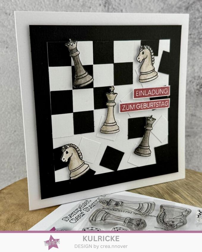 Kulricke Stempel "Spieleabend " 10x10cm Clear Stamp