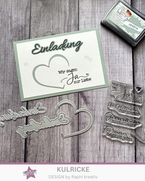 Kulricke Stanzschablone "Einladung mit Schatten" Craft Die 