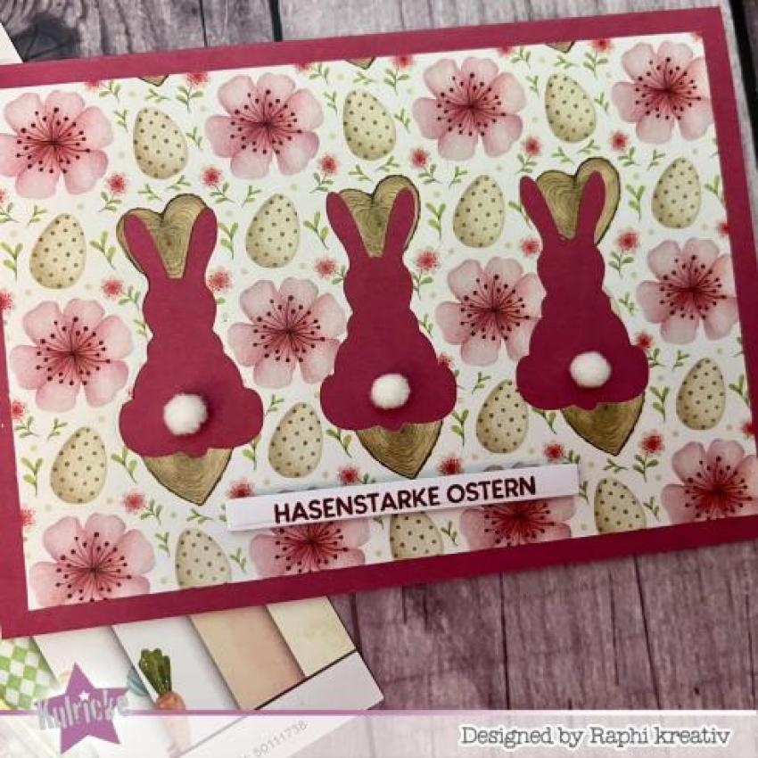 Kulricke Stempelset "Oster Label" +  Stanzschablone "Text Label"