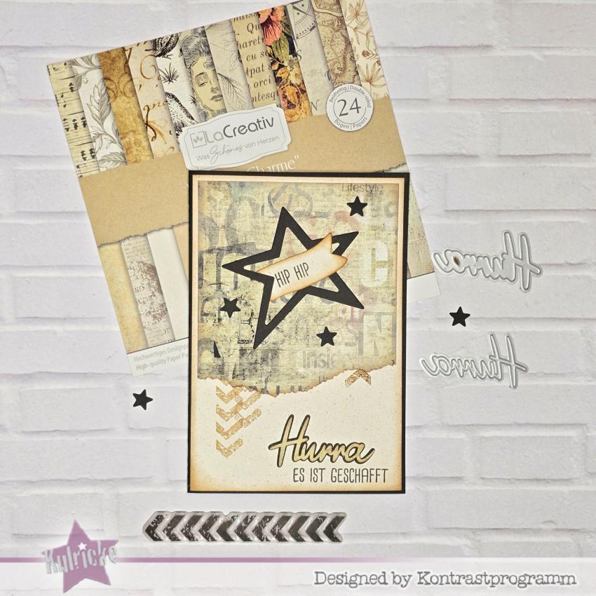 LaCreativ - Designpapier "Vintage Charme" Paper Pack 6x6" - 24 Bogen