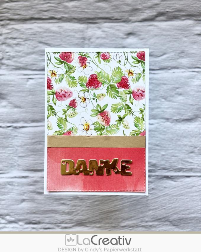 LaCreativ - Designpapier "Erdbeerglück" Paper Pack 6x6" - 24 Bogen