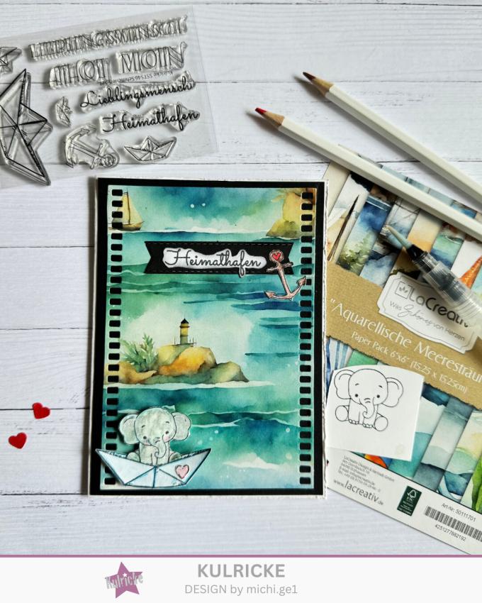 LaCreativ - Designpapier "Aquarellische Meeresträume" Paper Pack 6x6" - 24 Bogen