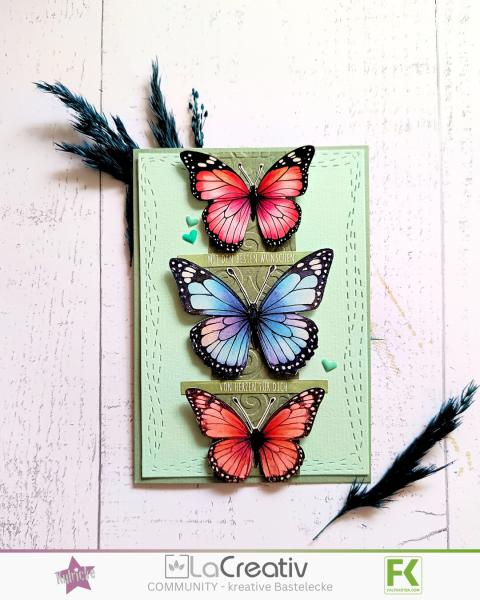 LaCreativ - Designpapier "Schmetterlinge & Wildblumen" Paper Pack 6x6" - 24 Bogen