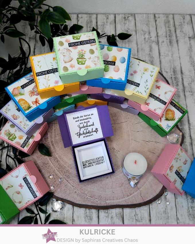 Kulricke Stanzschablone "Pizza-Box" 5,5x5,5cm Craft Die | Boxenstanze | Stanze