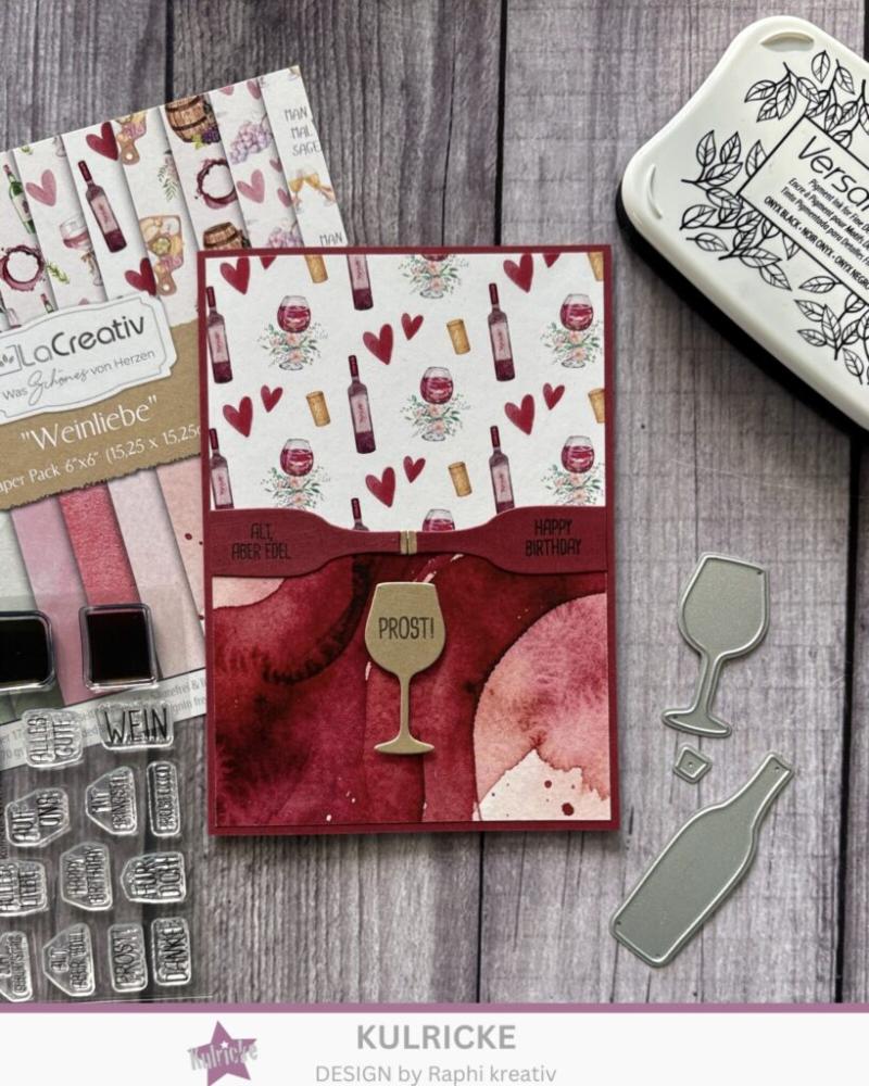 LaCreativ - Designpapier "Weinliebe" Paper Pack 6x6" - 24 Bogen