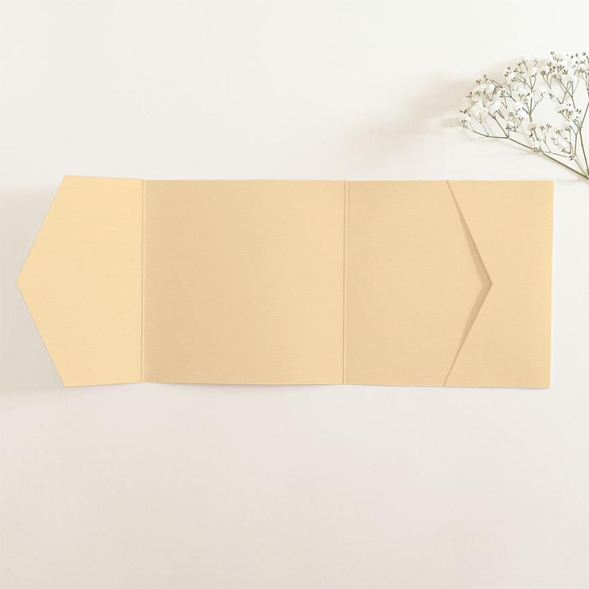Pocketfold-Karte Quer-Format quadratisch (15x15) Struktur-Karton "Struktur Sand" Basic Line