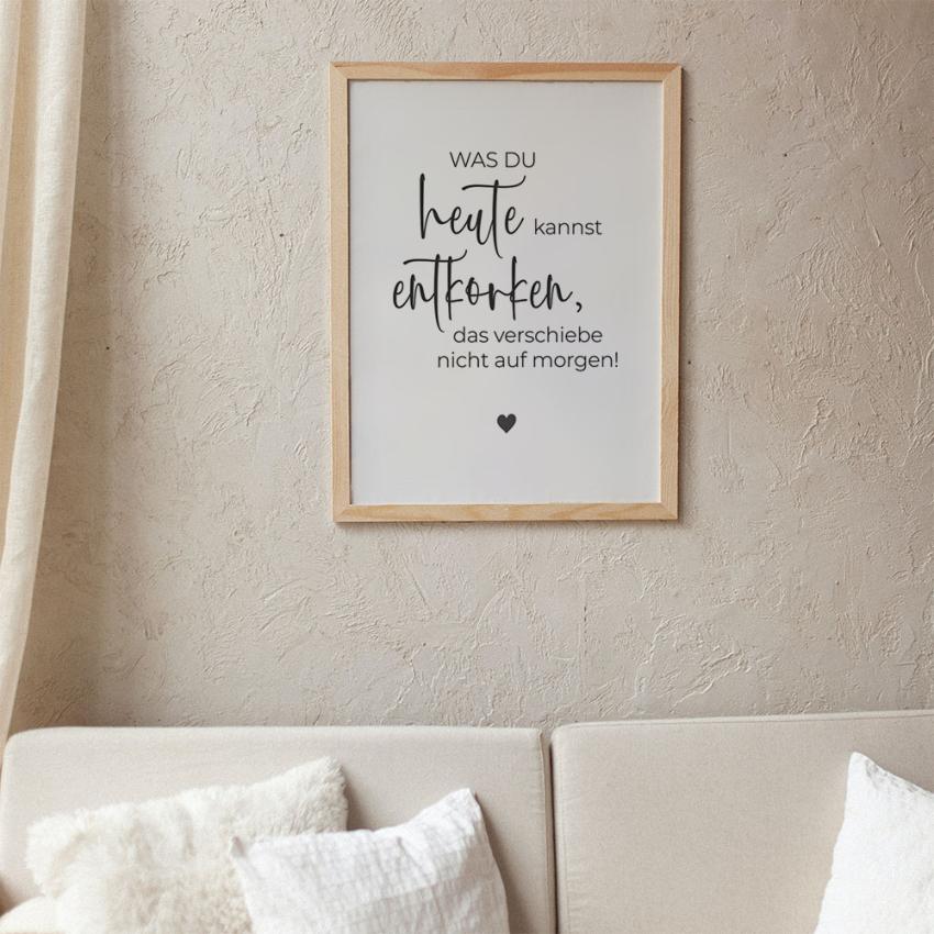 Spruchposter "Was du heute kannst" | Geschenkidee | Personalisiert  | individuelles Bild | Wanddeko