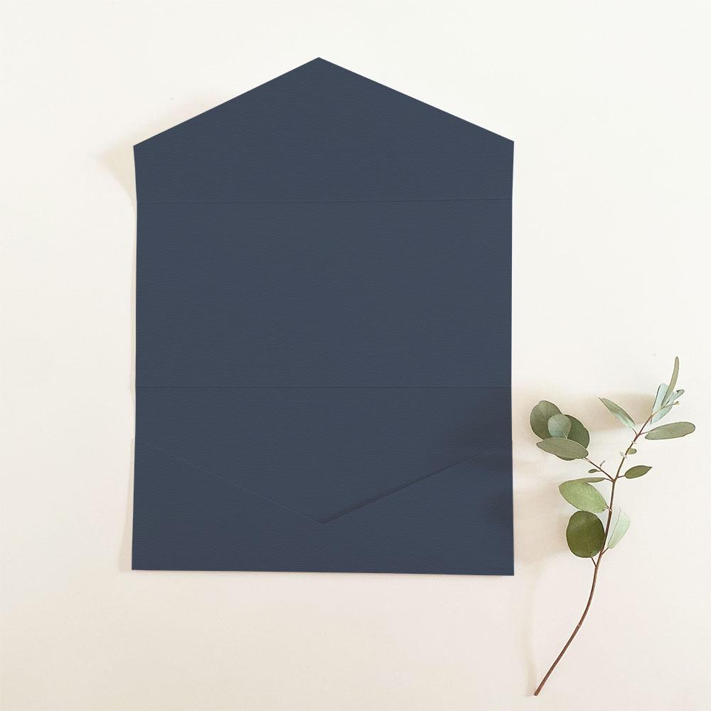 Pocketfold-Karte DIN Lang Struktur-Karton "Struktur Irisblau" Basic Line