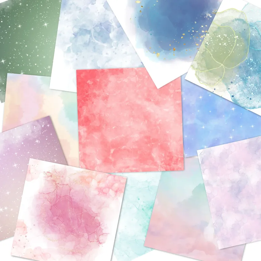 LaCreativ - Designpapier "Zarte Aquarellträume" Paper Pack 6x6" - 24 Bogen