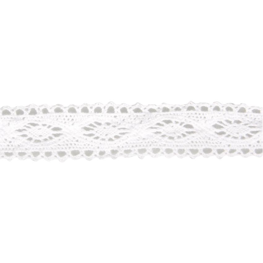 Baumwoll-Bordüre "Cassandra" weiss 2,3cm - 2,5m
