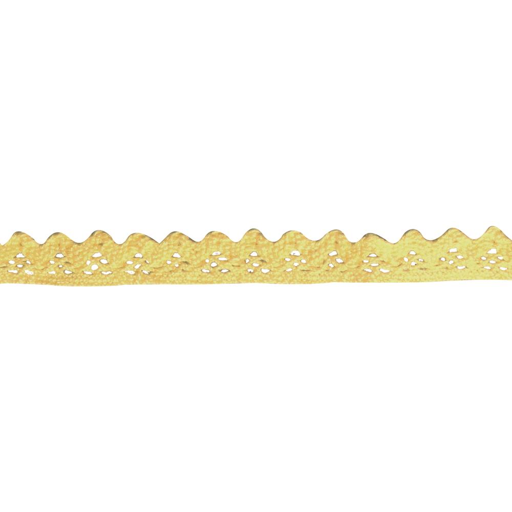 Baumwoll-Bordüre "Jasmina" lichtgelb 0,8cm - 3m