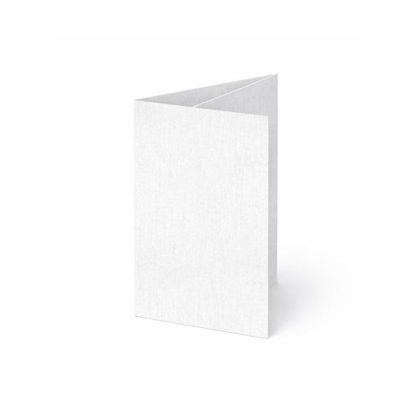 Trippelkarte - Leporello 240g/m² DIN A6 3-Fach in leinen (weiss)