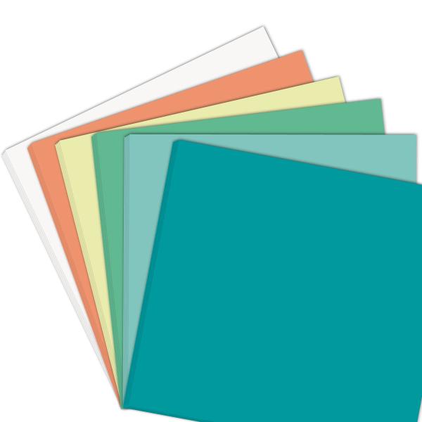 Farbkartonset 24 Bogen 12x12" "Trendfarben Frühjahr 2022" 300g