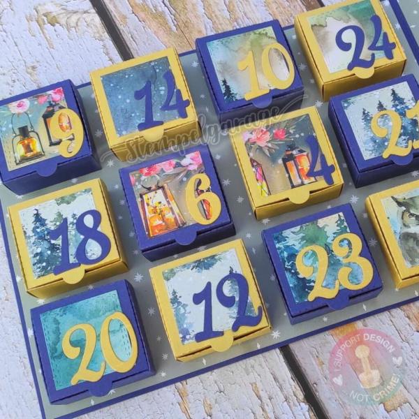 Kulricke Stanzschablone "Pizza-Box" 5,5x5,5cm Craft Die | Boxenstanze | Stanze