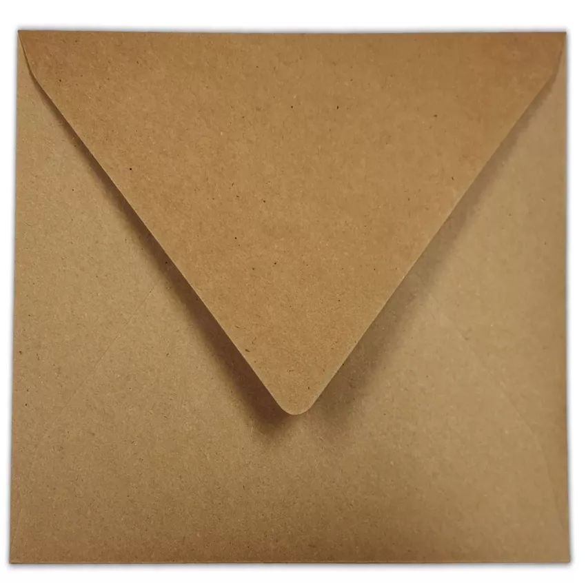 Briefumschlag 16x16cm in kraft braun, 100g, ohne Fenster, Nassklebung