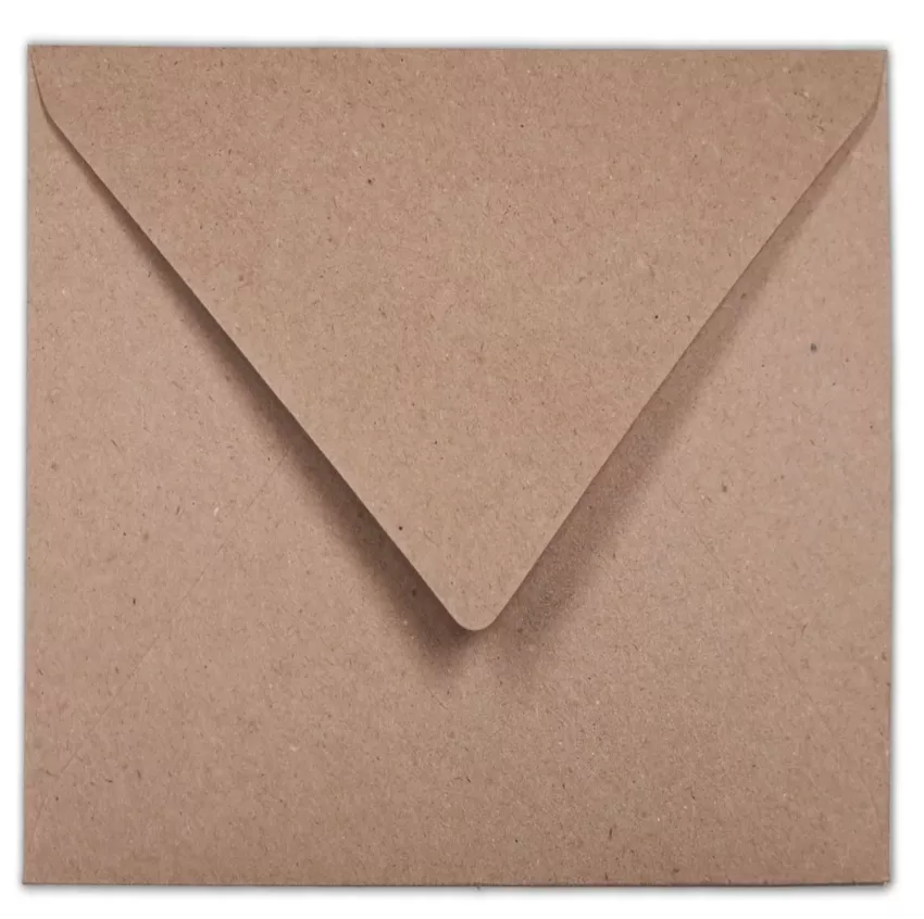 Briefumschlag 16x16cm in kraft rosé, 100g, ohne Fenster, Nassklebung