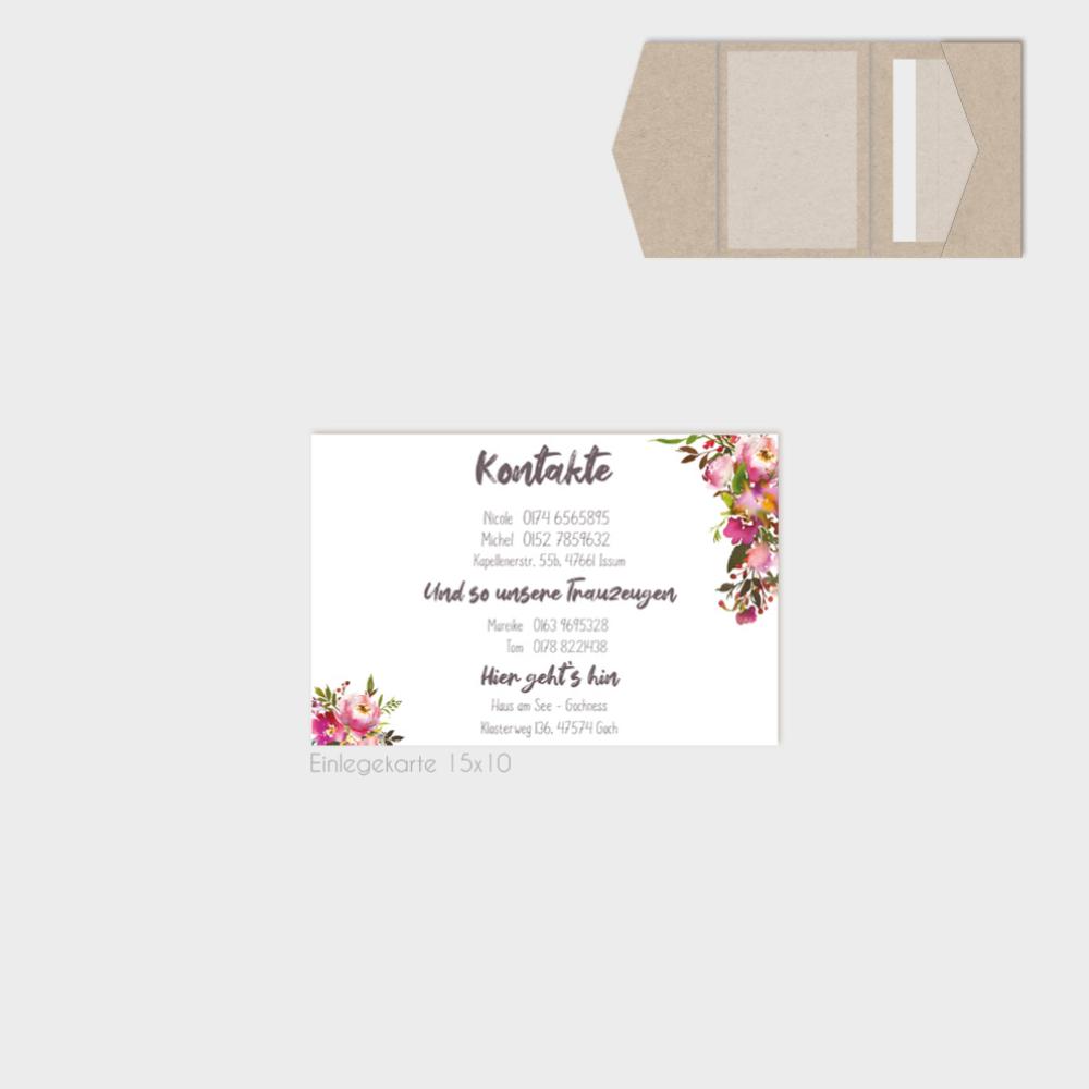 Einlegekarten-Bundle "Pink Bunch" B6 | 2