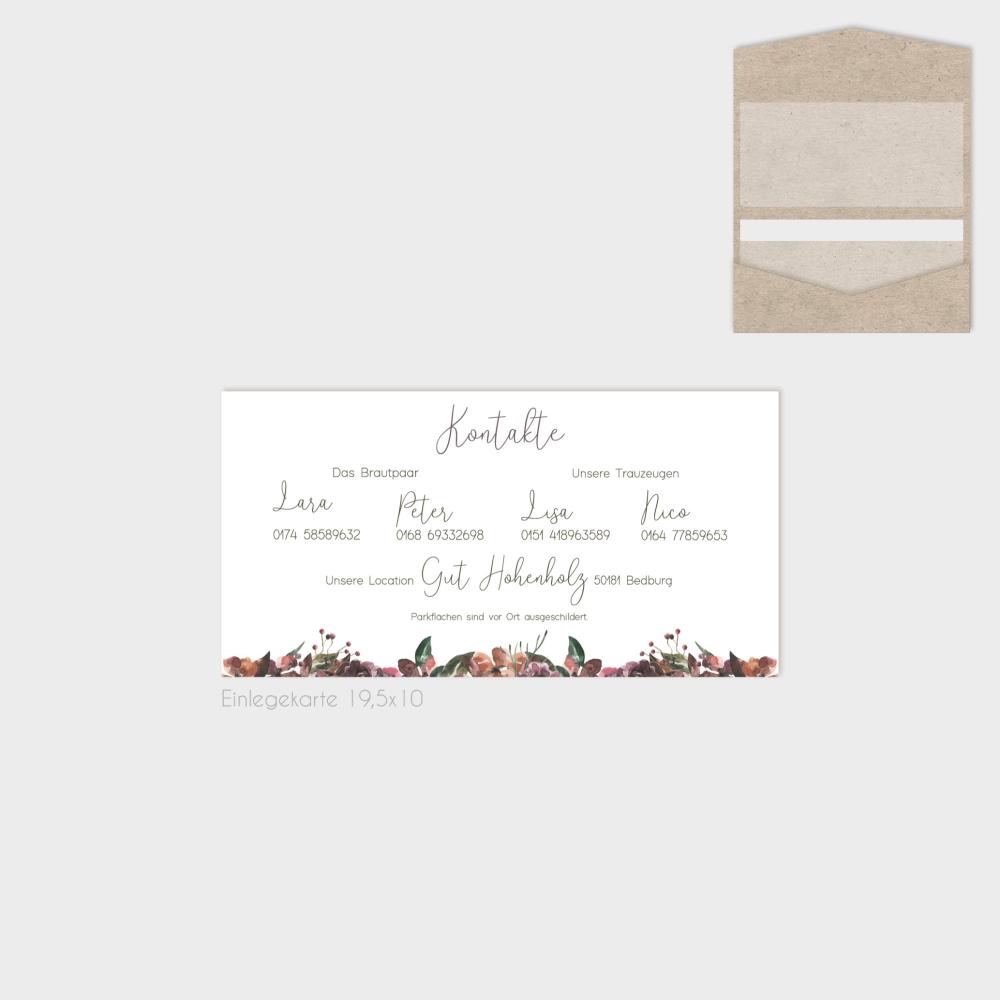 Einlegekarten-Bundle "Her Flowers" DIN Lang | 2