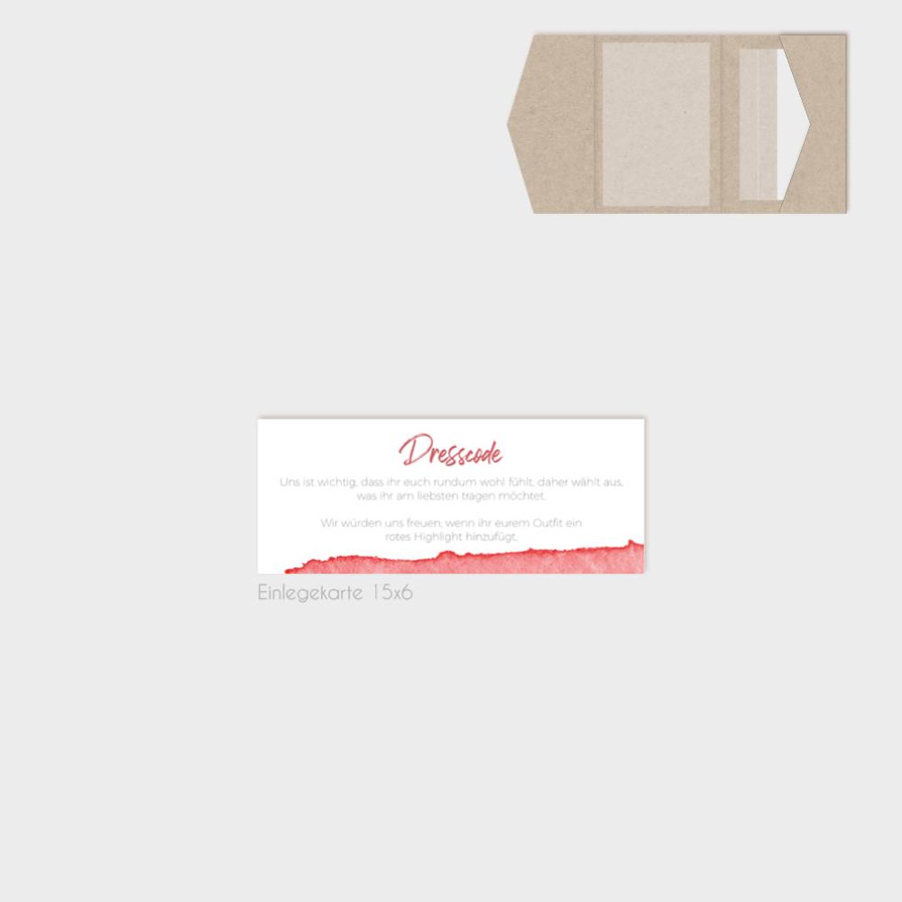 Einlegekarten-Bundle "Watercolor-Brush | Rot" B6 | 2