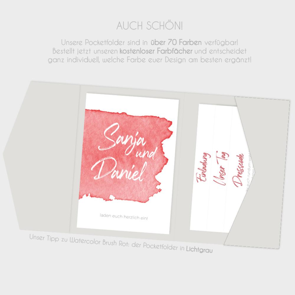 Einlegekarten-Bundle "Watercolor-Brush | Rot" B6 | 2