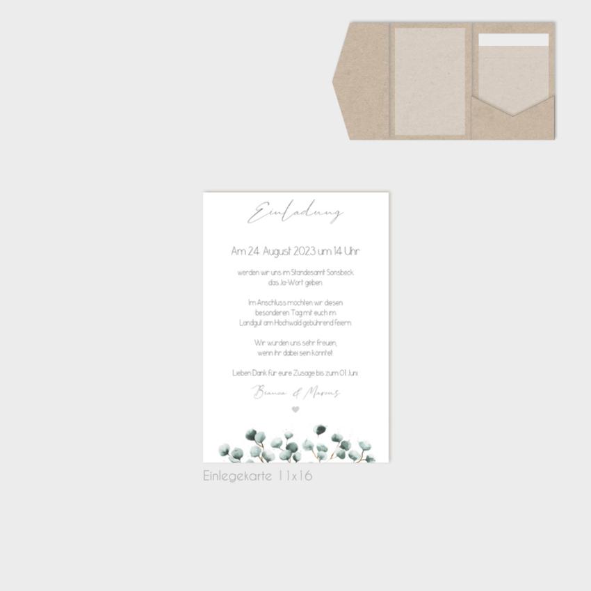 Einlegekarten-Bundle "Geometric Eukalyptus" B6