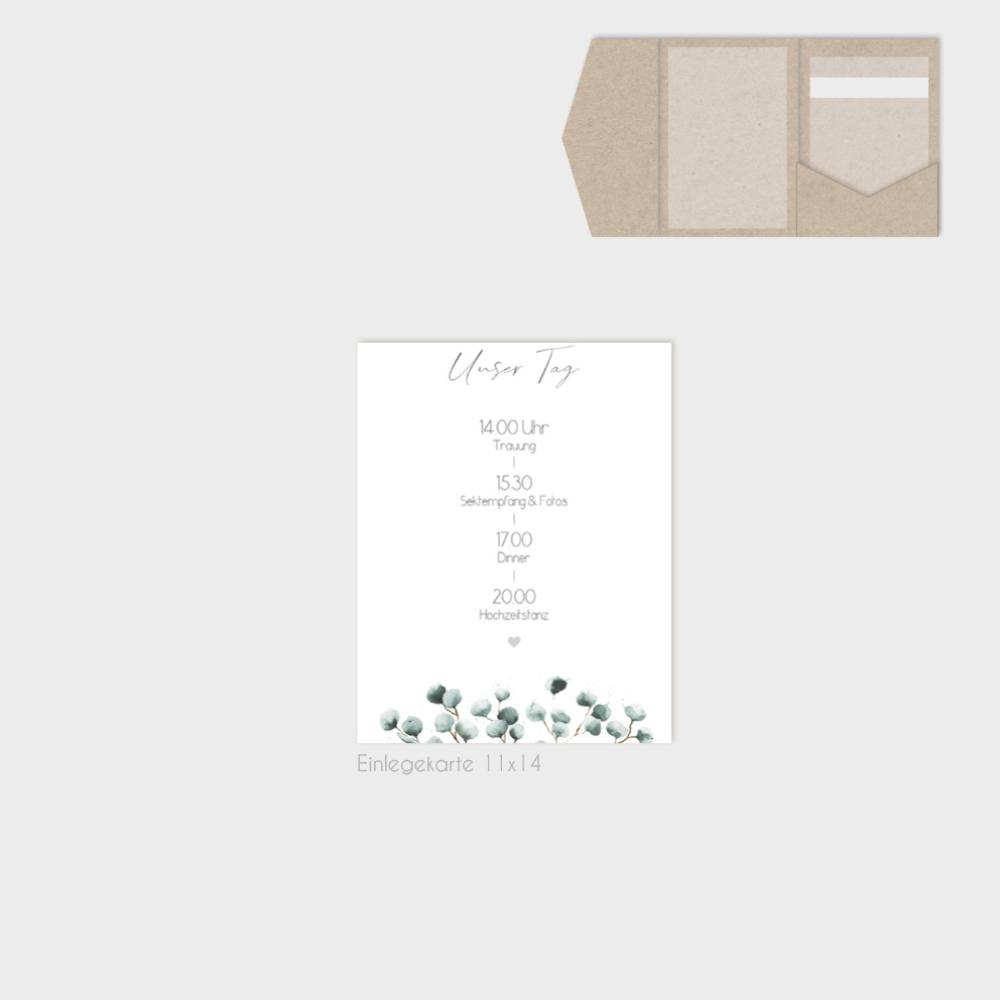 Einlegekarten-Bundle "Geometric Eukalyptus" B6