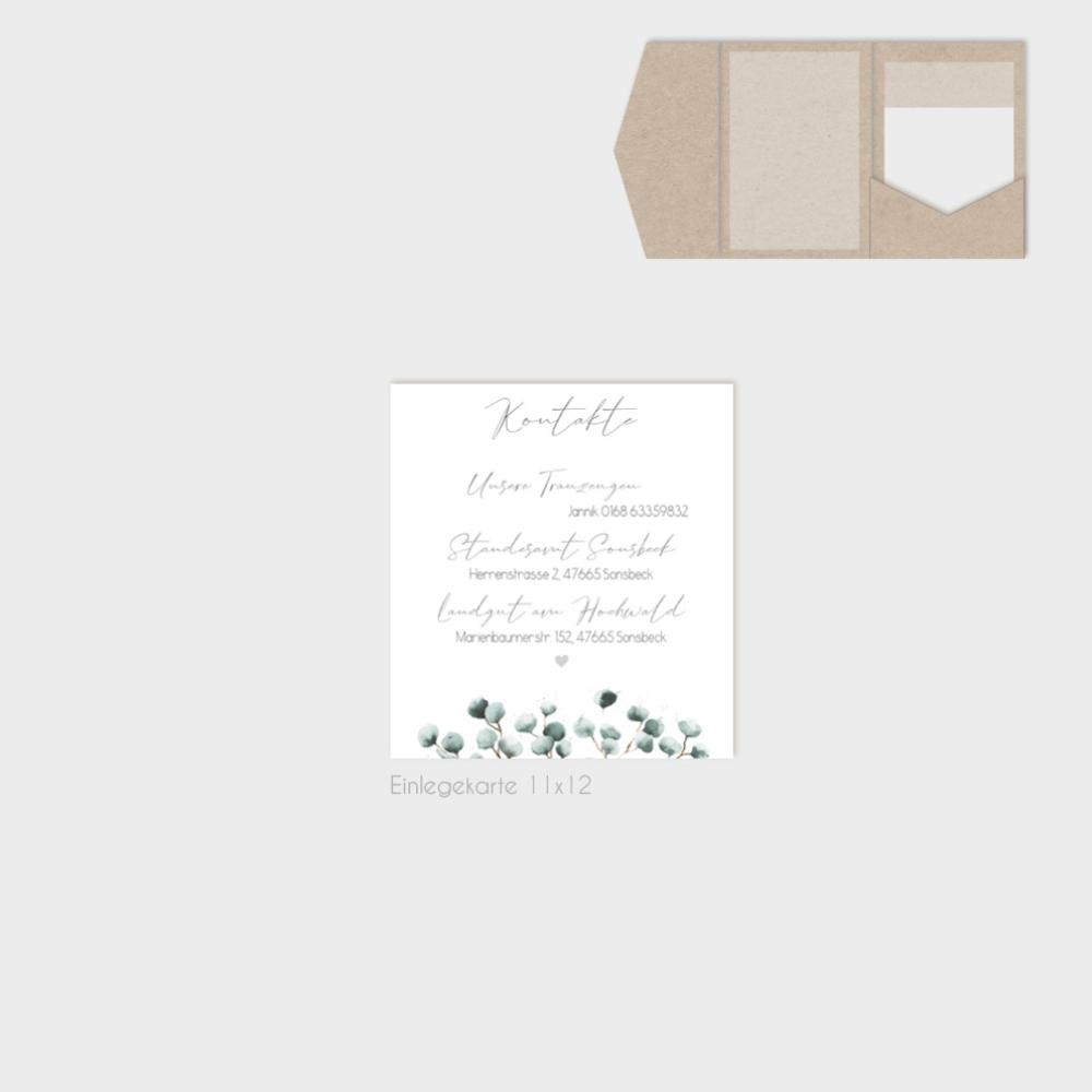 Einlegekarten-Bundle "Geometric Eukalyptus" B6