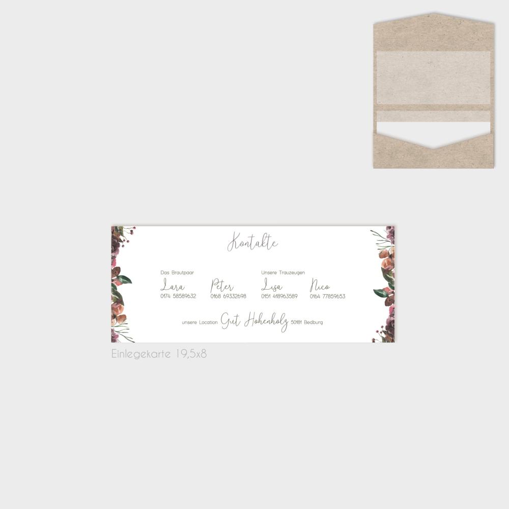Einlegekarten-Bundle "Her Flowers" DIN Lang