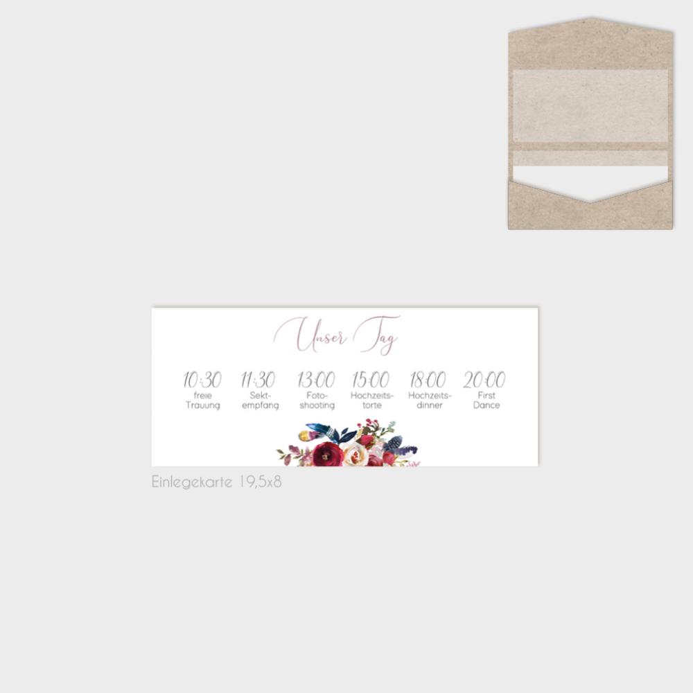 Einlegekarten-Bundle "Merlot und Navy" DIN Lang