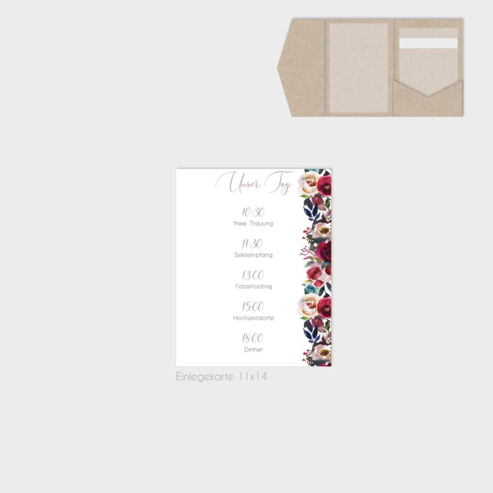 Einlegekarten-Bundle "Merlot und Navy" B6