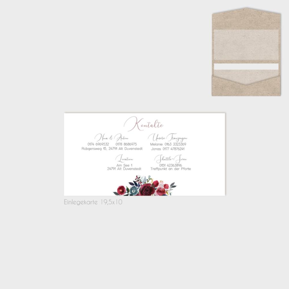 Einlegekarten-Bundle "Merlot und Navy" DIN Lang