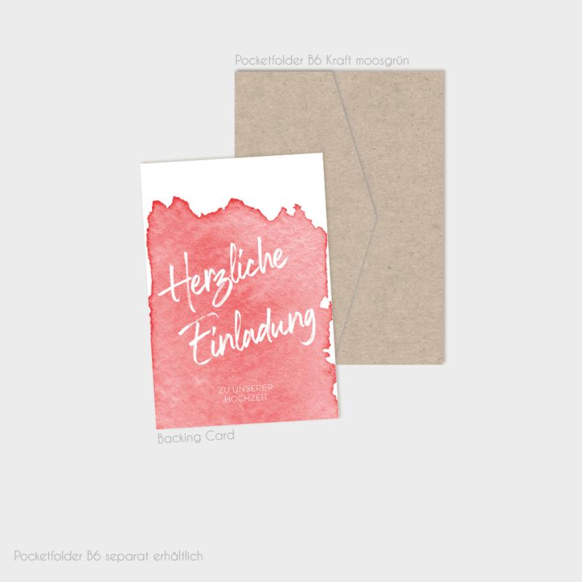 Einlegekarten-Bundle "Watercolor-Brush | Rot" B6