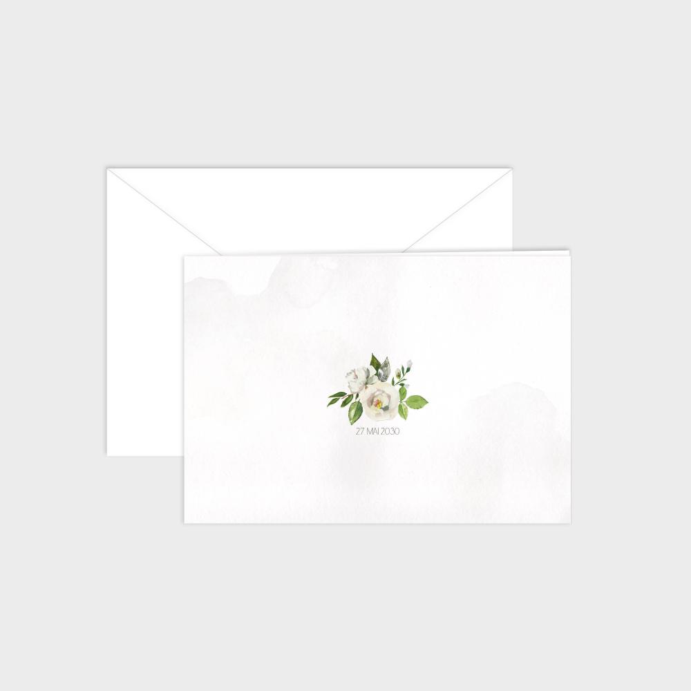 Einladung "Antique White" DIN B6 Klappkarte