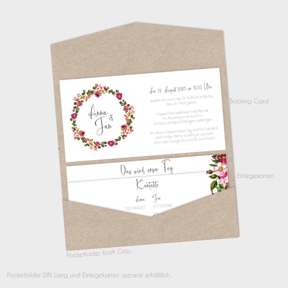 Backing-Card "Blush Pink" 19,5x10