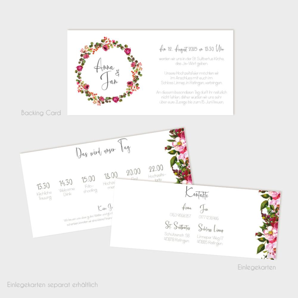 Backing-Card "Blush Pink" 19,5x10