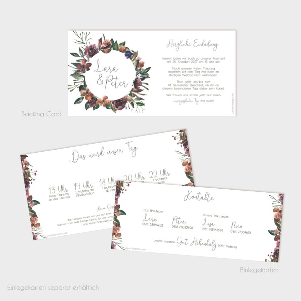 Backing-Card "Her Flowers" 19,5x10