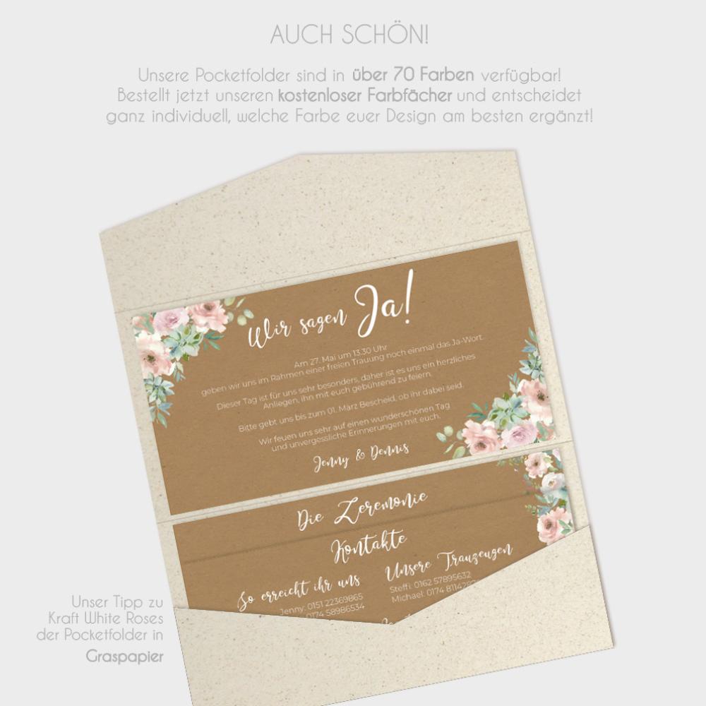 Backing-Card "Kraft White Roses" 19,5x10