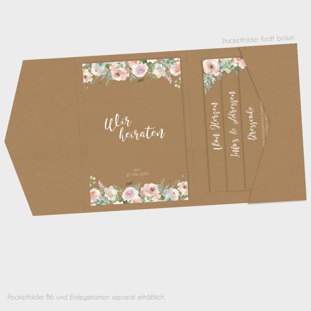 Backing-Card "Kraft White Roses" 11x16