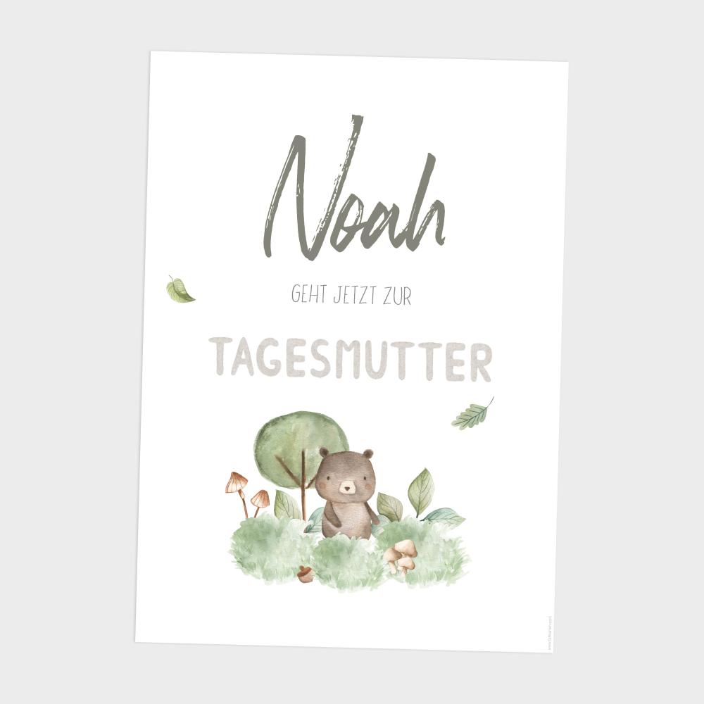 Tagesmutter-Kind "Waldtiere" | Einschulung | Meilensteintafel | Geschenk 1. Geburtstag | Personalisiertes Geschenk