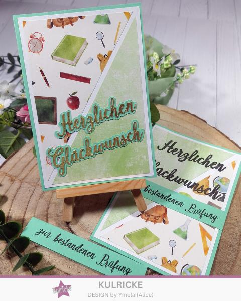 Kulricke Stanzschablone "Herzlichen Glückwunsch mit Schatten" Craft Die 