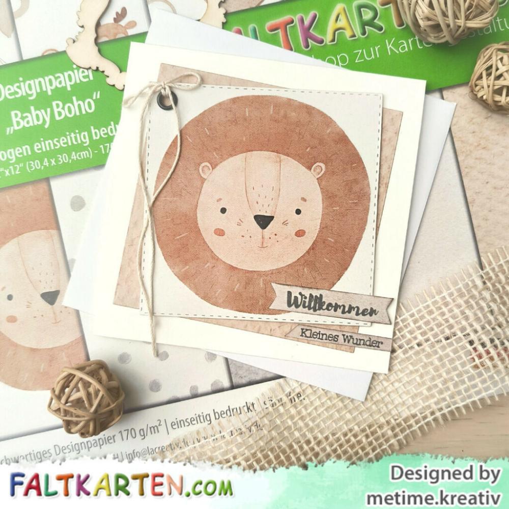 Designpapier 12"x12" 170gr "Baby Boho" 10 Bogen