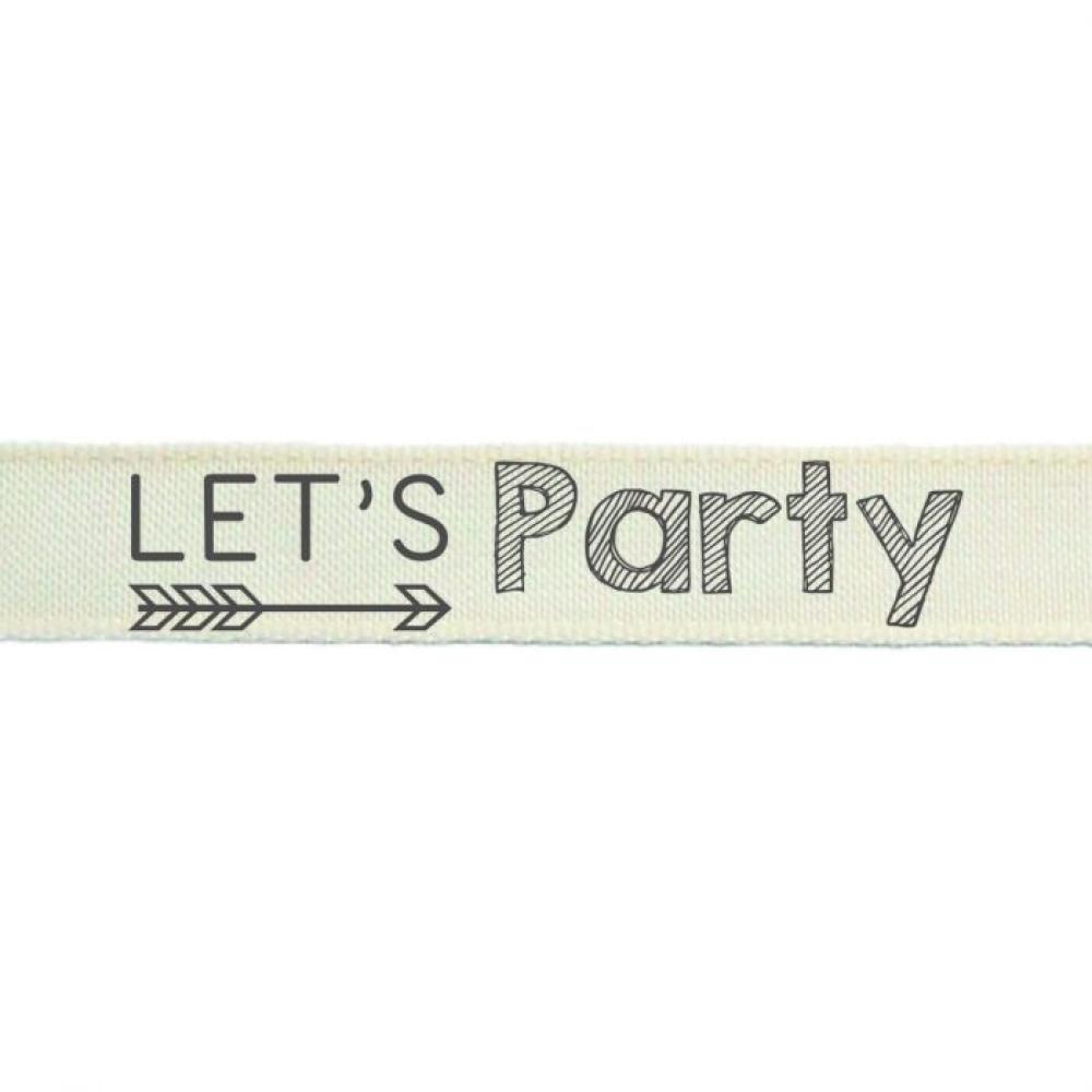 Vaessen Motivband/Text 15mm "Let's Party" 20m