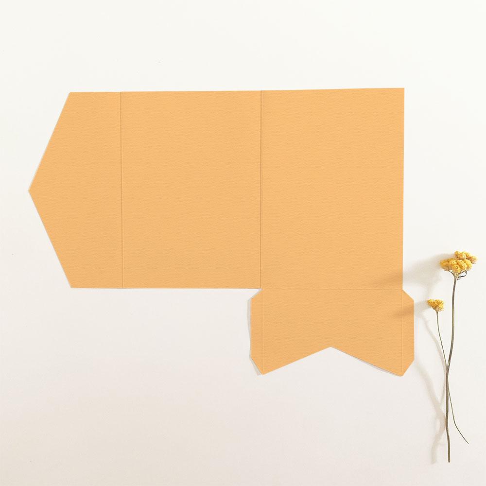 Pocketfold-Karte B6 Struktur-Karton "Struktur Caramel" Exklusiv Line